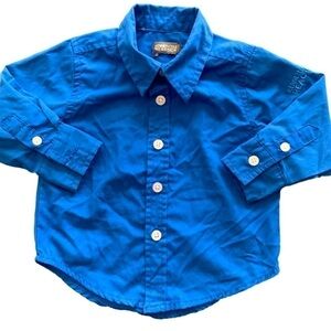 Kenneth Cole Reaction Blue Button Down Long Sleeve Shirt
